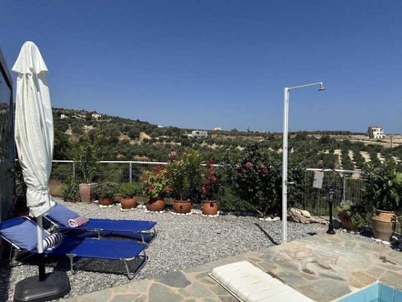 Ag. Triada bei Rethymno Kreta, Agia Triada: Charmantes Apartment mit Gemeinschaftspool und Meerblick zu verkaufen Wohnung kaufen